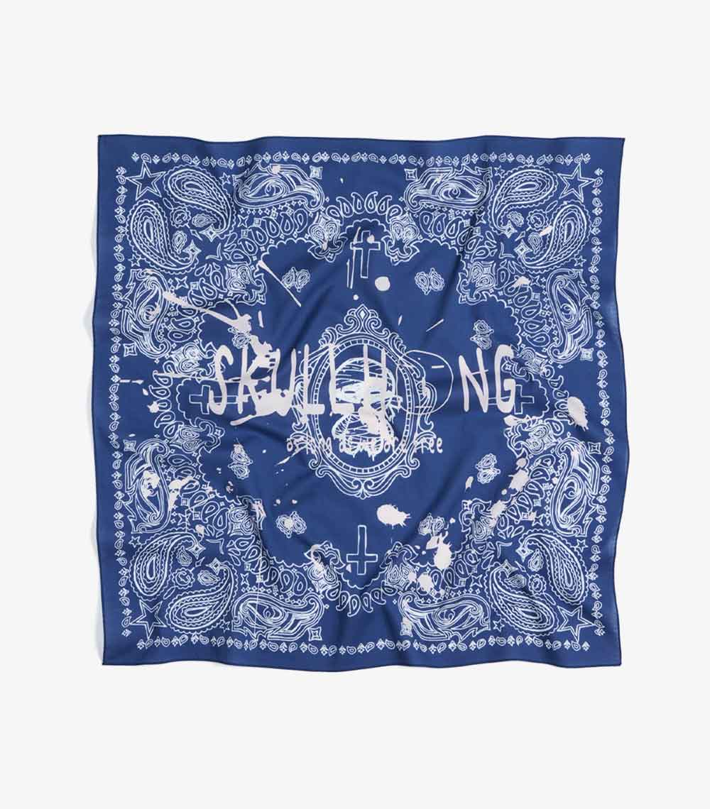 스카프-3_01 SKULLHONG BANDANA INK BLUE - 画像 (1)